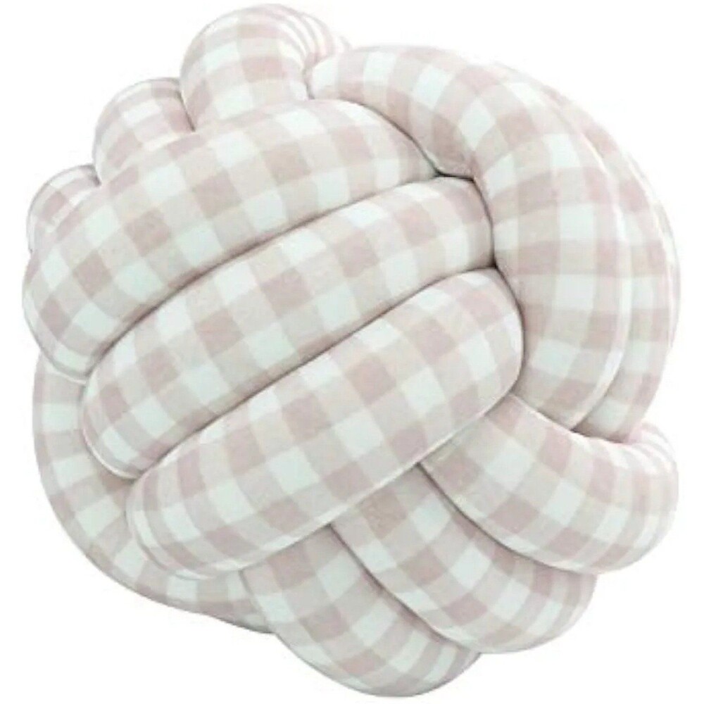 Plaid Knot Throw Pillow 8" NEW